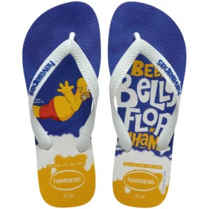 HAVAIANAS SIMPSONS BCO/AZUL 37/8
