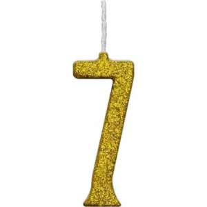 VELA SUPER GLITTER DOURADA N 7