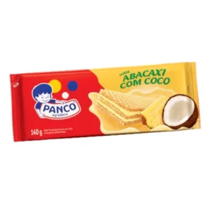 BISCOITO WAFER PANCO 140G ABACAXI COCO