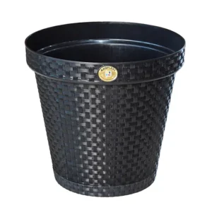 VASO REDONDO ARQPLAST RATTAN PRETO 10L