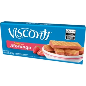 BISCOITO WAFER VISCONTI 120G MORANGO