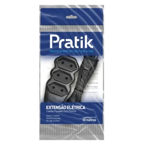 EXTENSAO ELETRICA PRATIK PRETA 10M