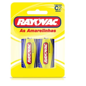 PILHA RAYOVAC AMARELINHA D C2