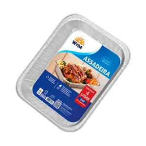 ASSADEIRA ALUMINIO WYDA 4LTS D40 RETANGULAR