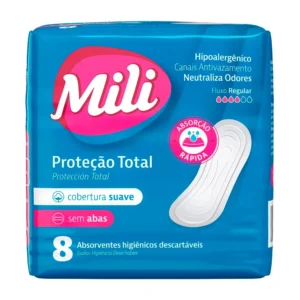 ABSORVENTE MILI PROTECAO TOTAL SEM ABAS 8UN
