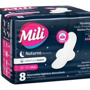 ABSORVENTE MILI NOTURNO SUAVE COM ABAS 8UN