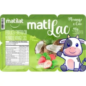 IOGURTE POLPA MATILAT 480G MORANGO E COCO