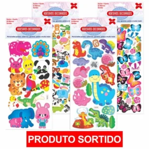 ADESIVOS DECORADOS 10X24CM. DIVERTIDOS CARTELA
