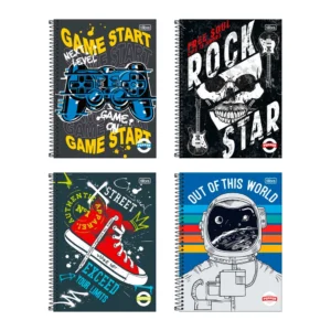 CADERNO TILIBRA CD 10X1 PEPPER MASCULINO