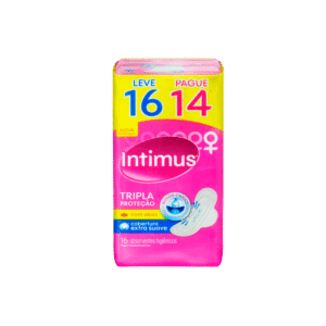 ABSORVENTE INTIMUS GEL SUAVE COM ABAS LV16PG14