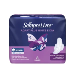 ABSORVENTE SEMPRE LIVRE ADAPT PLUS NOITE DIA COM ABAS 8UN