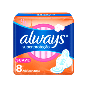 ABSORVENTE ALWAYS SUAVE COM ABAS 8UN