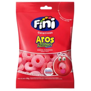 BALA FINI 90G AROS AZEDINHOS MORANGO