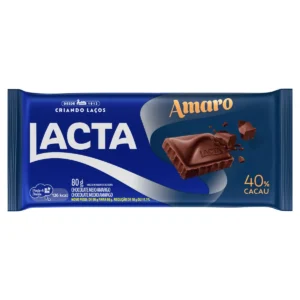 CHOC LACTA 80G AMARO