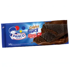 BISCOITO WAFER PANCO GOLDEN BLACK 140G CHOC SUICO