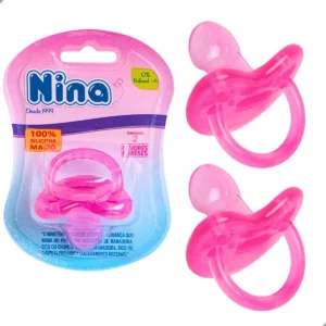 CHUPETA SILICONE NINA ROSA