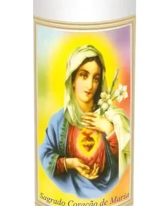 VELA BRANCA QLZ VOTIVA CORACAO MARIA 320G