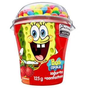 IOG BOB ESPONJA MORANGO E CONFEITO 125G CAPACETE