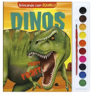 LIVRO AQUARELA DINOS 28X27CM 16PAG