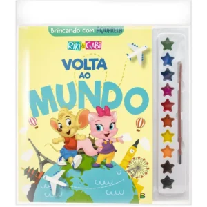 LIVRO AQUARELA VOLTA AO MUNDO 27X28CM 16PAG