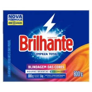 DETERG PO BRILHANTE 800G CX LIMPEZA TOTAL