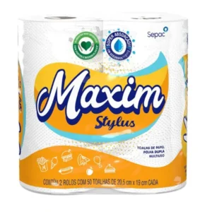 PAPEL TOALHA MAXIM STYLUS C2ROLOS