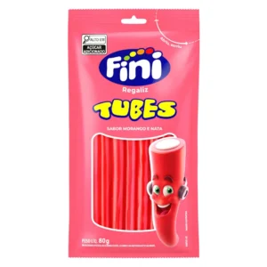 BALA FINI 80G TUBES MORANGO