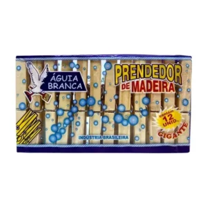 PRENDEDOR DE MADEIRA AGUIA BRANCA C12