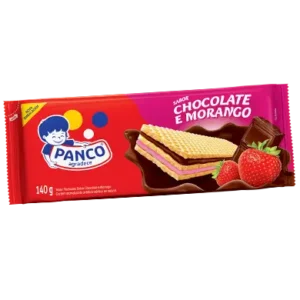 BISCOITO WAFER PANCO 140G CHOC E MORANGO