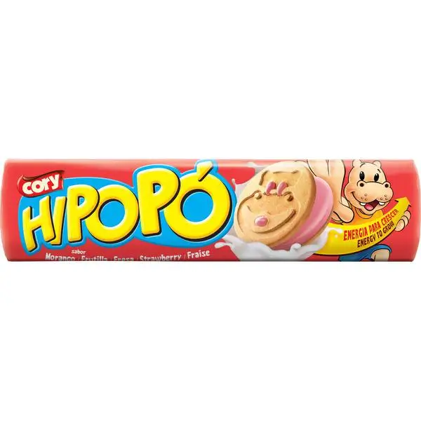 BISC RECH HIPOPO 100G MORANGO