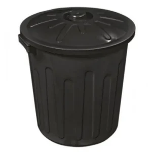 CESTO FECHADO ARQPLAST PRETO 30L