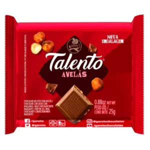 CHOCOLATE TALENTO 25G LEITE AVELAS
