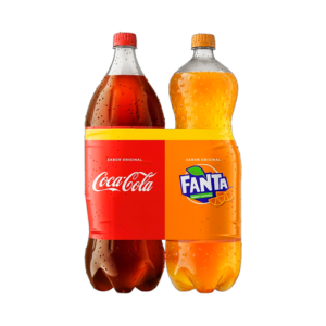 PACK DUAL COCA COLA  FANTA LARANJA 2L