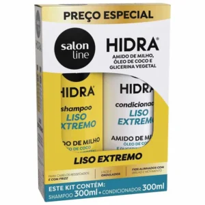 KIT SH CONDIC SALON LINE 600ML HIDRA SUPER LISO