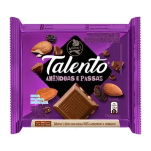CHOCOLATE TALENTO 85G AMENDOAS E PASSAS