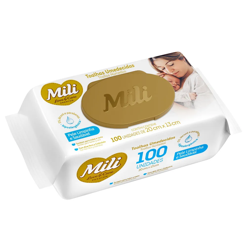 TOALHINHA UMEDECIDA MILI LOVE CARE C100