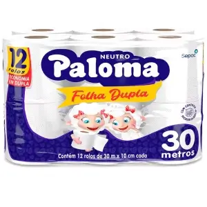 PAPEL HIG PALOMA FD NEUTRO 12X30M