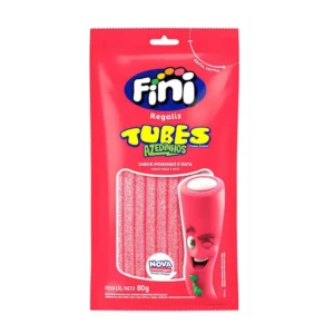 BALA FINI 80G TUBES ACIDO MORANGO